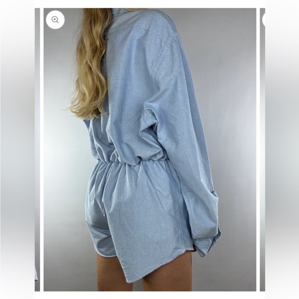 Ralph Lauren Upcycled Light Blue Jumpsuit (from men's button down) - Picture 2 of 4